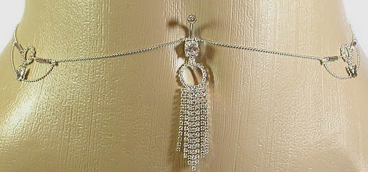 Belly Button rings PP21  crystal majestic navel chain