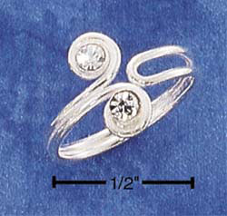 .925 STERLING SILVER TOE RINGS CZ  TOE RING  