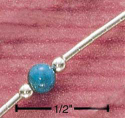 .925 Sterling silver Ankle anklet bracelet turquoise 9"